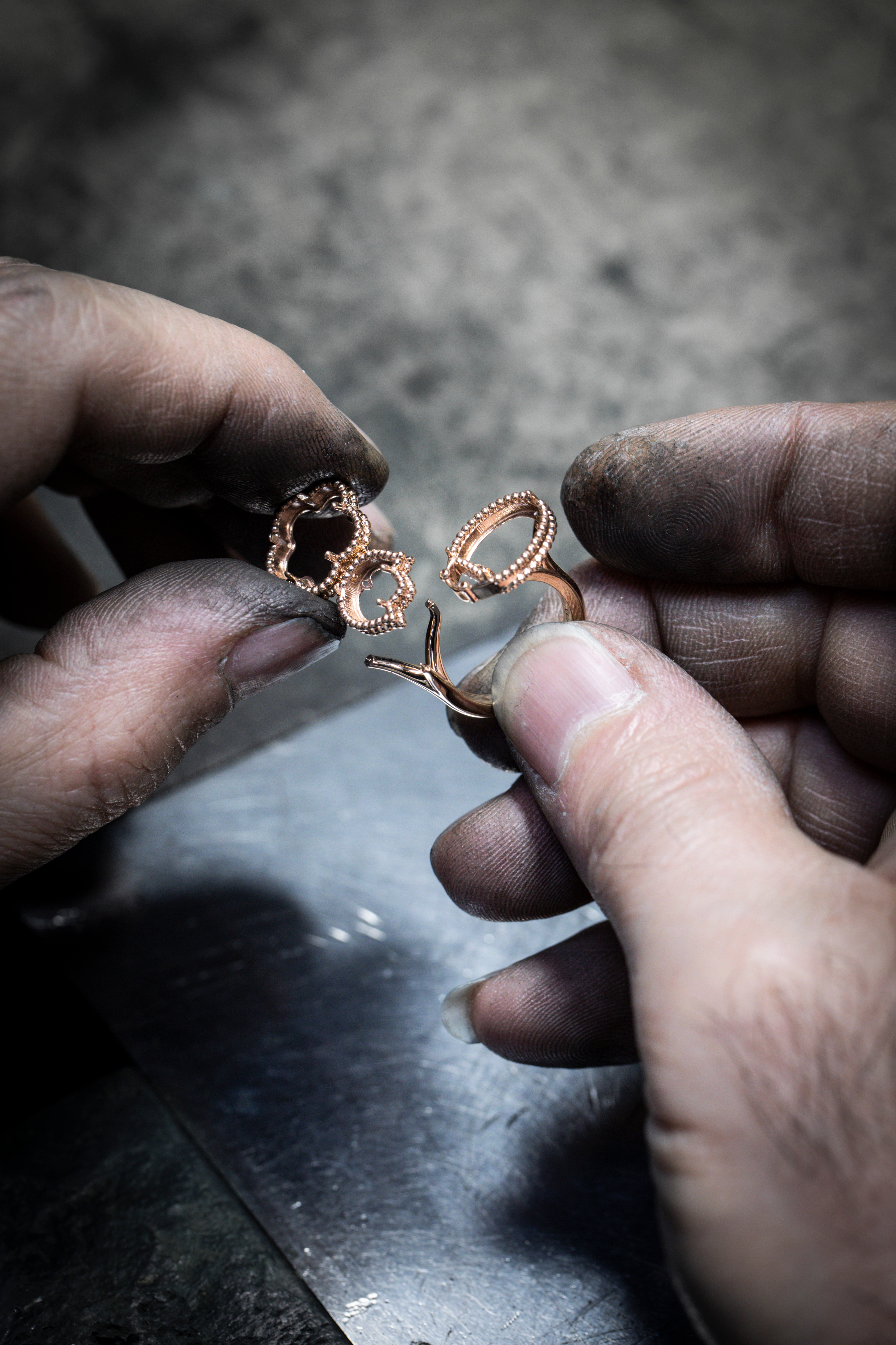 Jewelry work on the Lucky Spring Between the Finger Rings™, Van Cleef & Arpels